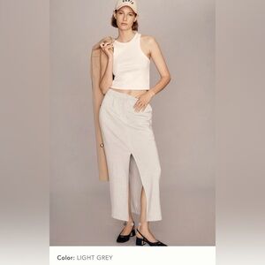 Anthropologie Sunday in Brooklyn grey sweatshirt skirt Size Medium